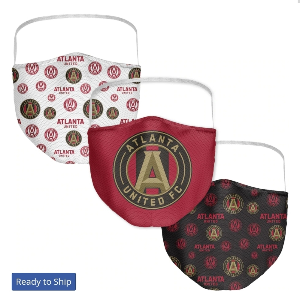 Face masks Atlanta United 3 pack MLS soccer